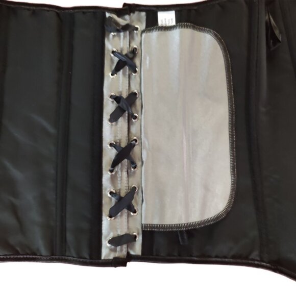 💜 NWT Silver Sparkle Overbust Corset and Thong Set - Picture 8 of 10